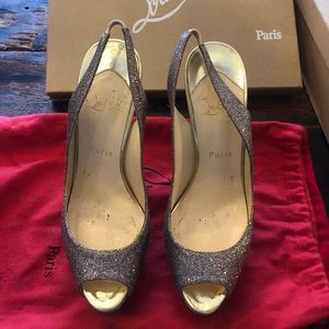 Christian Louboutin glitter pumps